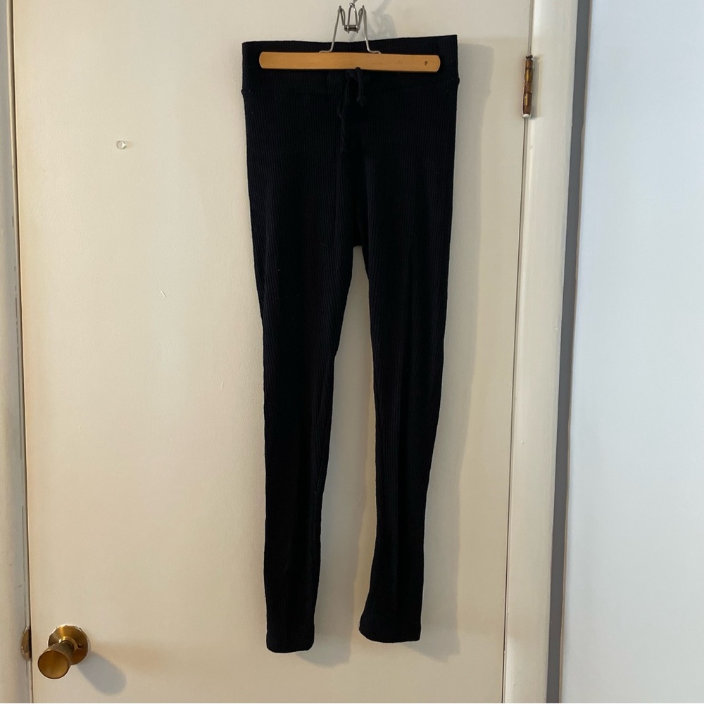 Women's Black Ribbed Leggings **MATCHING TOP AVAILABLE